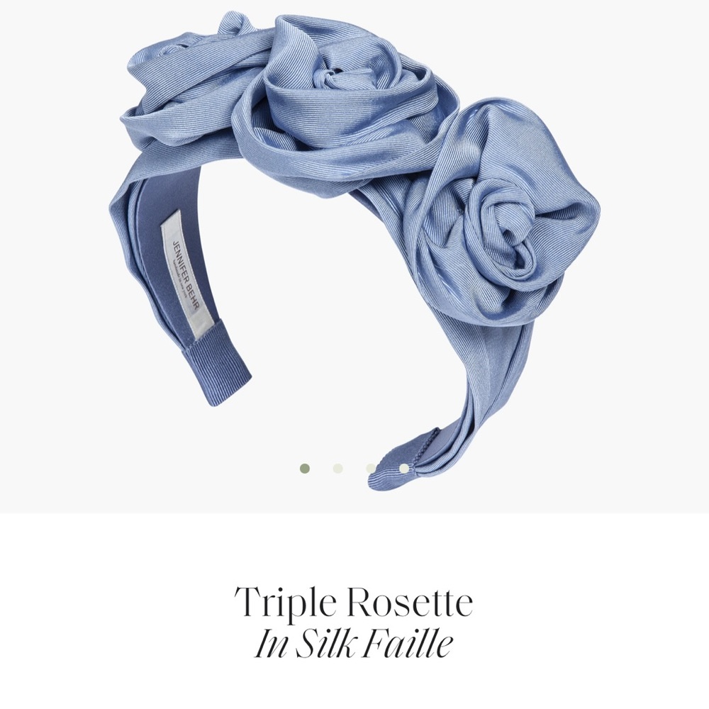 Jennifer Behr triple rosette in silk